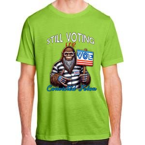 Still Voting For Convicted Felon Donald Trump Peace Bigfoot Gift Adult ChromaSoft Performance T-Shirt