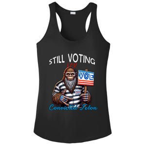 Still Voting For Convicted Felon Donald Trump Peace Bigfoot Gift Ladies PosiCharge Competitor Racerback Tank