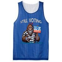 Still Voting For Convicted Felon Donald Trump Peace Bigfoot Gift Mesh Reversible Basketball Jersey Tank