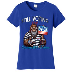 Still Voting For Convicted Felon Donald Trump Peace Bigfoot Gift Women's T-Shirt