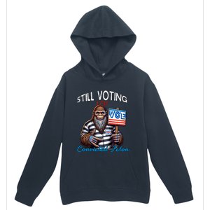 Still Voting For Convicted Felon Donald Trump Peace Bigfoot Gift Urban Pullover Hoodie