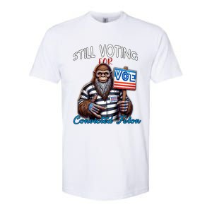 Still Voting For Convicted Felon Donald Trump Peace Bigfoot Gift Softstyle CVC T-Shirt