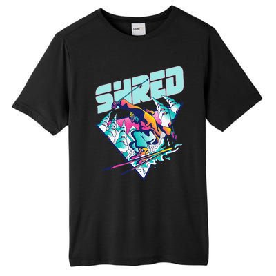 Shred Vintage Freestyle Ski 80s Costume Retro Skiing Tall Fusion ChromaSoft Performance T-Shirt