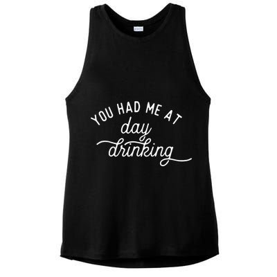 Summer Vacation Funny You Had Me At Day Drinking Ladies PosiCharge Tri-Blend Wicking Tank