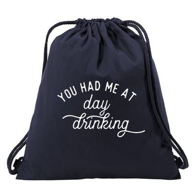Summer Vacation Funny You Had Me At Day Drinking Drawstring Bag