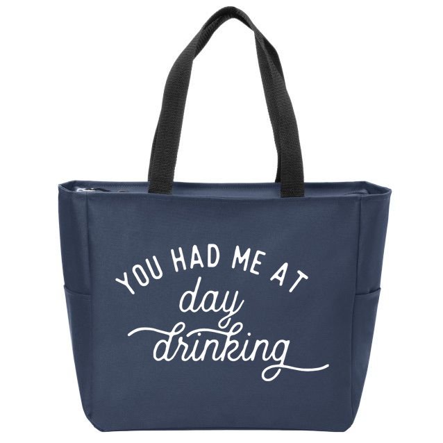 Summer Vacation Funny You Had Me At Day Drinking Zip Tote Bag