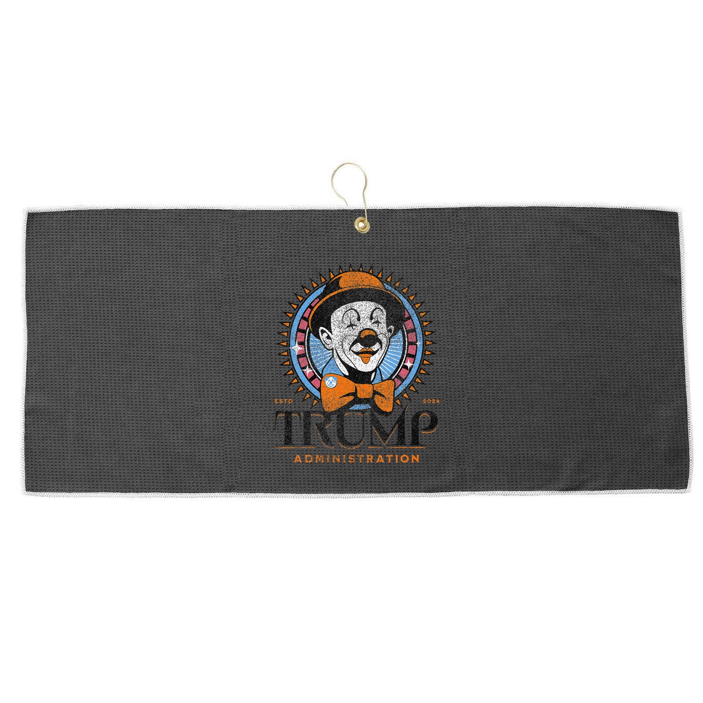 Smart Voter Funny Clown Car Anti Trump Administration Large Microfiber Waffle Golf Towel
