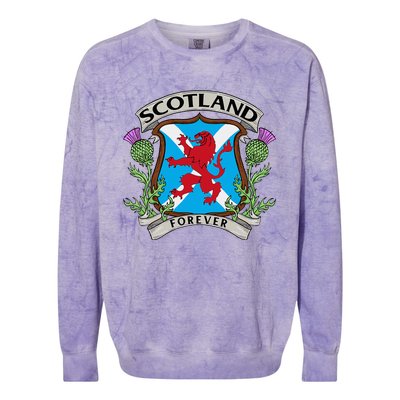 Scottish Vintage Flag Scotland Colorblast Crewneck Sweatshirt