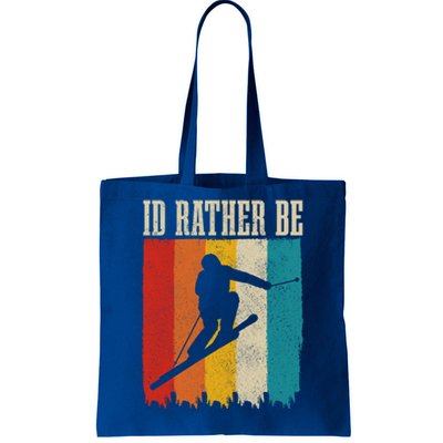 Ski Vintage Funny Retro Skiing Racing Freestyle Skier Gift Tote Bag