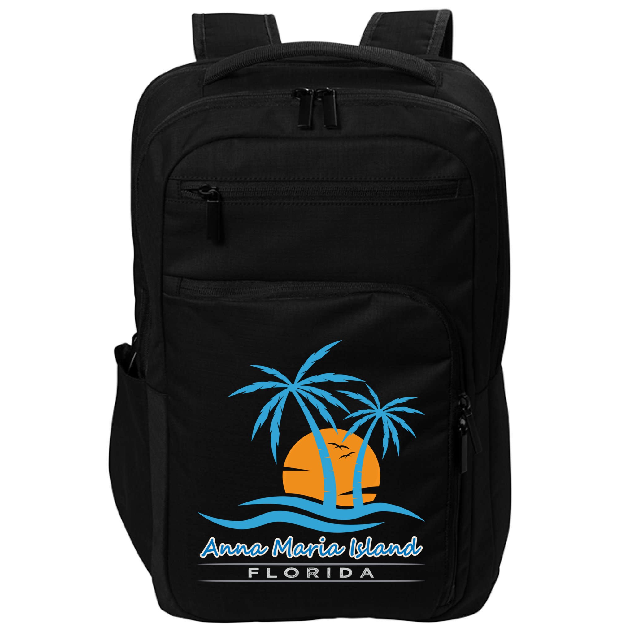 Summer Vacation Florida Anna Maria Island Beach Funny Gift Impact Tech Backpack