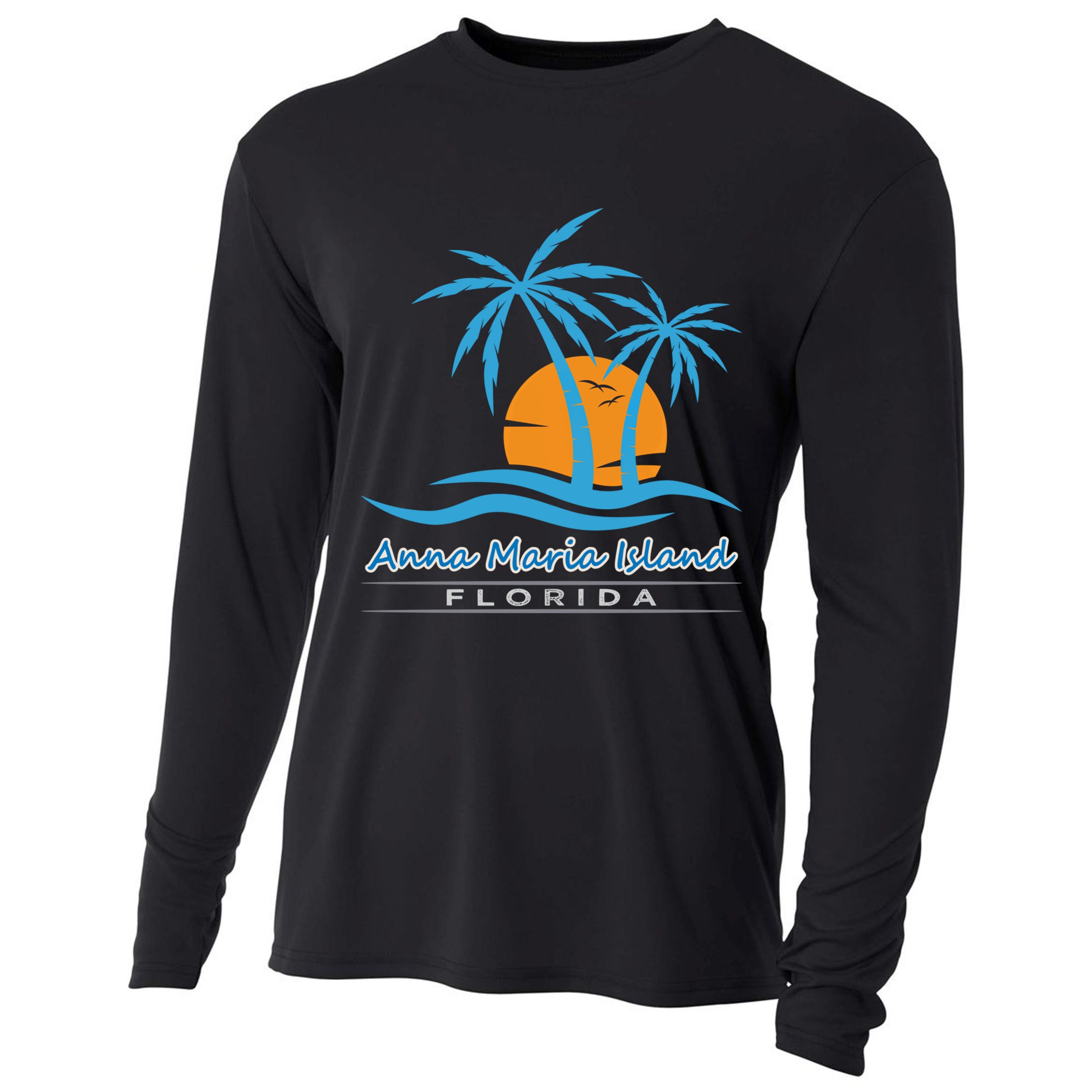 Summer Vacation Florida Anna Maria Island Beach Funny Gift Cooling Performance Long Sleeve Crew