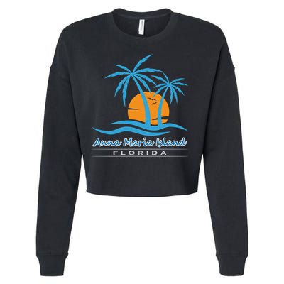 Summer Vacation Florida Anna Maria Island Beach Funny Gift Cropped Pullover Crew