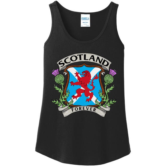 Scottish Vintage Flag Scotland Ladies Essential Tank