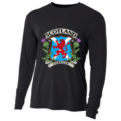 Scottish Vintage Flag Scotland Cooling Performance Long Sleeve Crew
