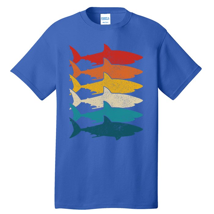 Shark Vintage Fish Fishing Great White Shark Retro Meaningful Gift Tall T-Shirt