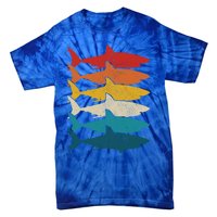 Shark Vintage Fish Fishing Great White Shark Retro Meaningful Gift Tie-Dye T-Shirt