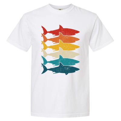 Shark Vintage Fish Fishing Great White Shark Retro Meaningful Gift Garment-Dyed Heavyweight T-Shirt