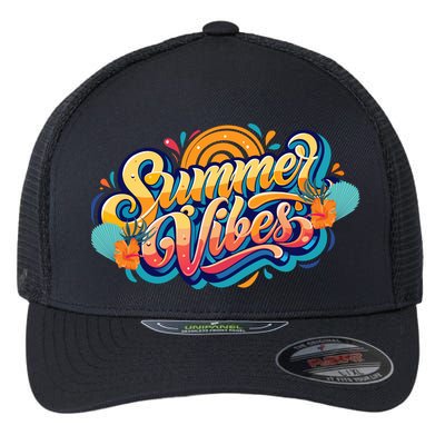 Summer Vibes Family Beach Summer Holiday Flexfit Unipanel Trucker Cap