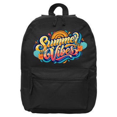 Summer Vibes Family Beach Summer Holiday 16 in Basic Backpack