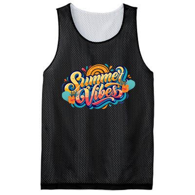 Summer Vibes Family Beach Summer Holiday Mesh Reversible Basketball Jersey Tank