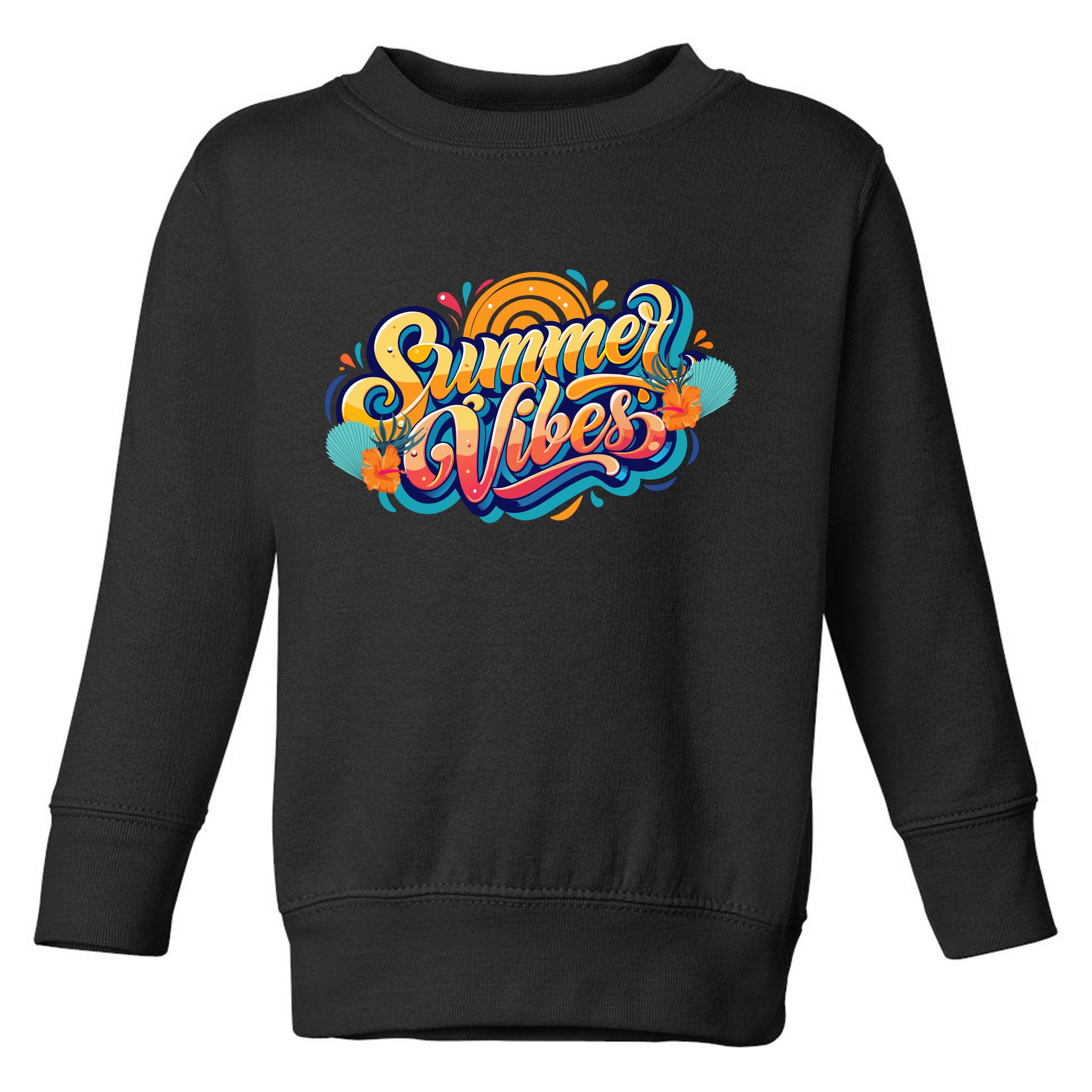 Summer Vibes Family Beach Summer Holiday Toddler Sweatshirt