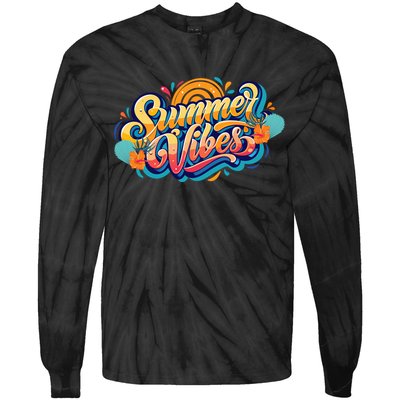 Summer Vibes Family Beach Summer Holiday Tie-Dye Long Sleeve Shirt
