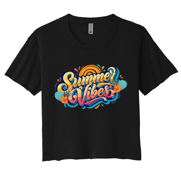 Summer Vibes Family Beach Summer Holiday Crop Top