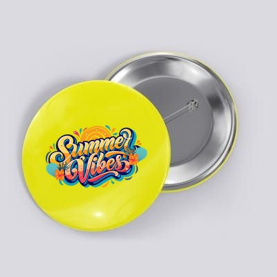 Summer Vibes Family Beach Summer Holiday Button