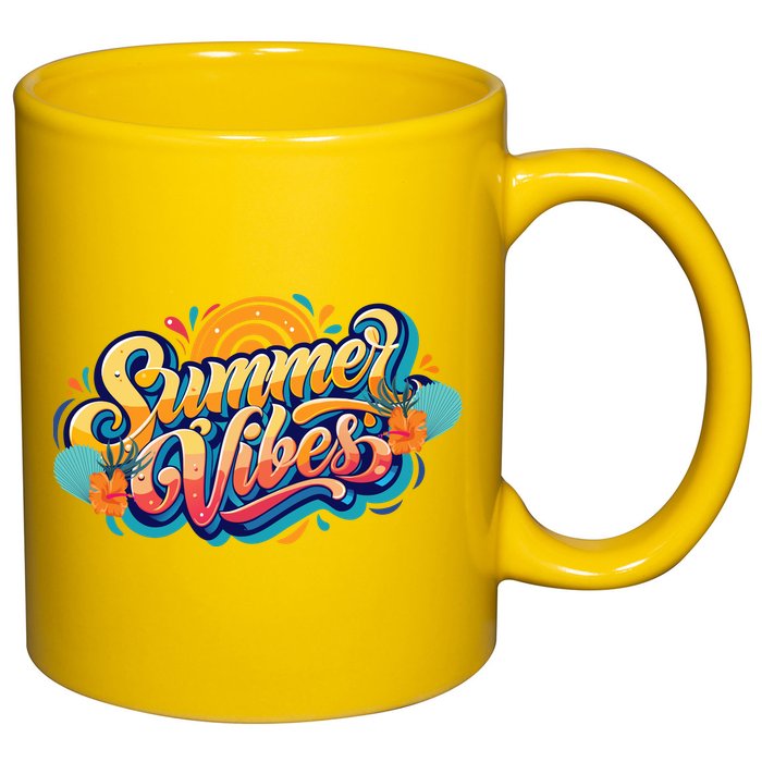 Summer Vibes Family Beach Summer Holiday 11oz C Handle Ceramic Mug