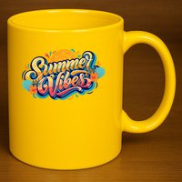 Summer Vibes Family Beach Summer Holiday 11oz C Handle Ceramic Mug