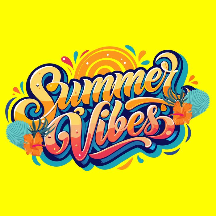 Summer Vibes Family Beach Summer Holiday 25L Jumbo Tote