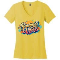 Summer Vibes Family Beach Summer Holiday Women's V-Neck T-Shirt
