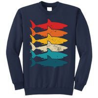 Shark Vintage Fish Fishing Great White Shark Retro Sweatshirt