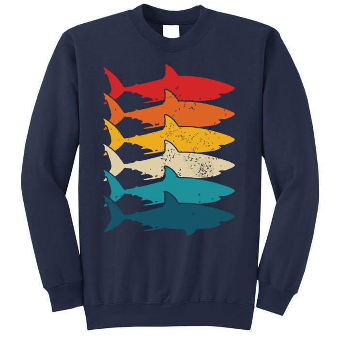 Shark Vintage Fish Fishing Great White Shark Retro Sweatshirt