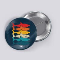 Shark Vintage Fish Fishing Great White Shark Retro Button