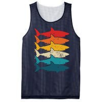 Shark Vintage Fish Fishing Great White Shark Retro Mesh Reversible Basketball Jersey Tank