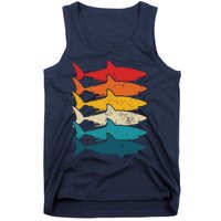 Shark Vintage Fish Fishing Great White Shark Retro Tank Top