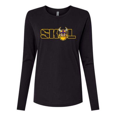 SKOL Viking Football Fan Womens Cotton Relaxed Long Sleeve T-Shirt