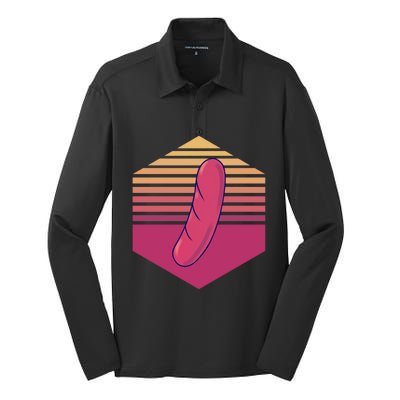 Sausage Vintage Great Gift Silk Touch Performance Long Sleeve Polo