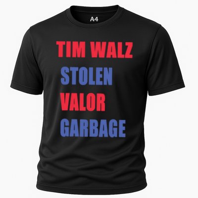 Stolen Valor Garbage Tim Walz Performance Shirt