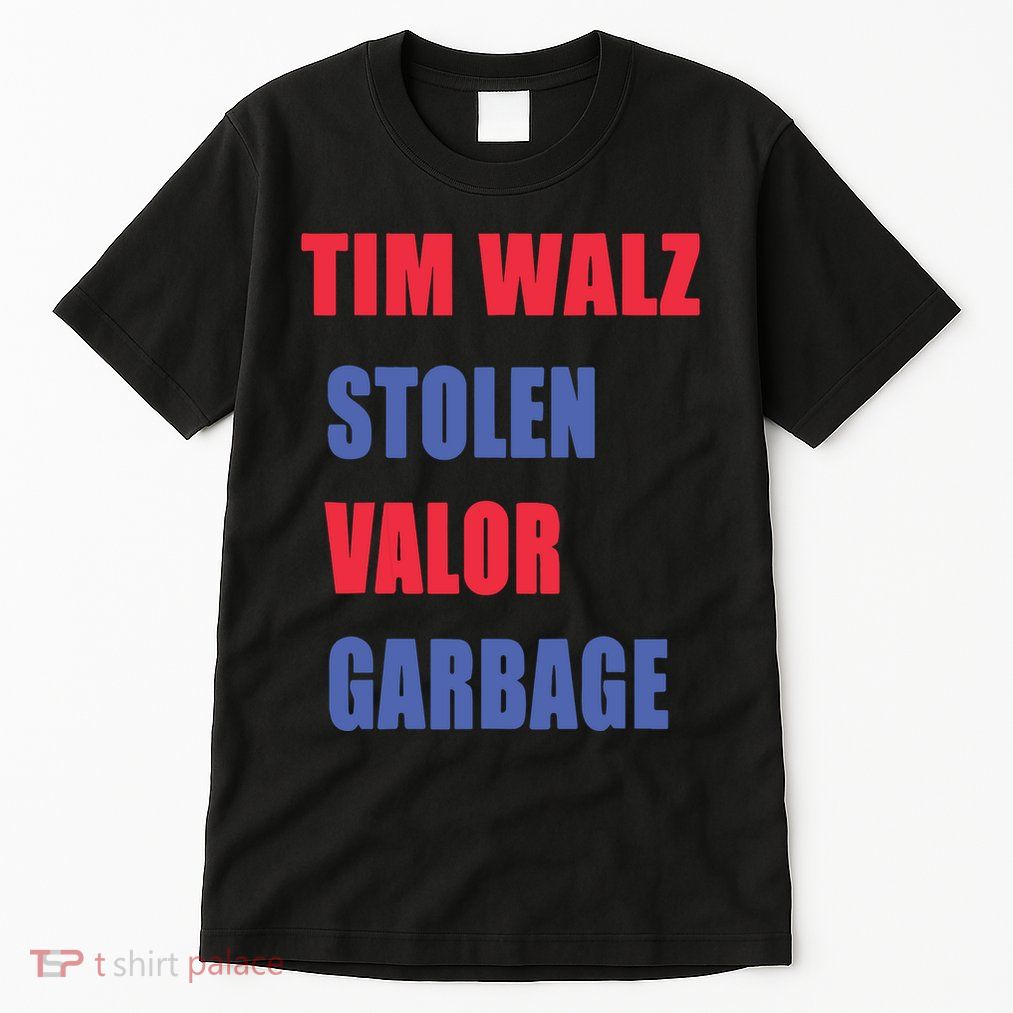 Stolen Valor Garbage Tim Walz Tall T-Shirt