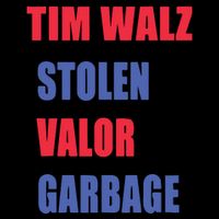 Stolen Valor Garbage Tim Walz City Backpack