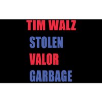 Stolen Valor Garbage Tim Walz Bumper Sticker