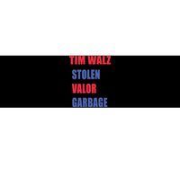 Stolen Valor Garbage Tim Walz Bumper Sticker