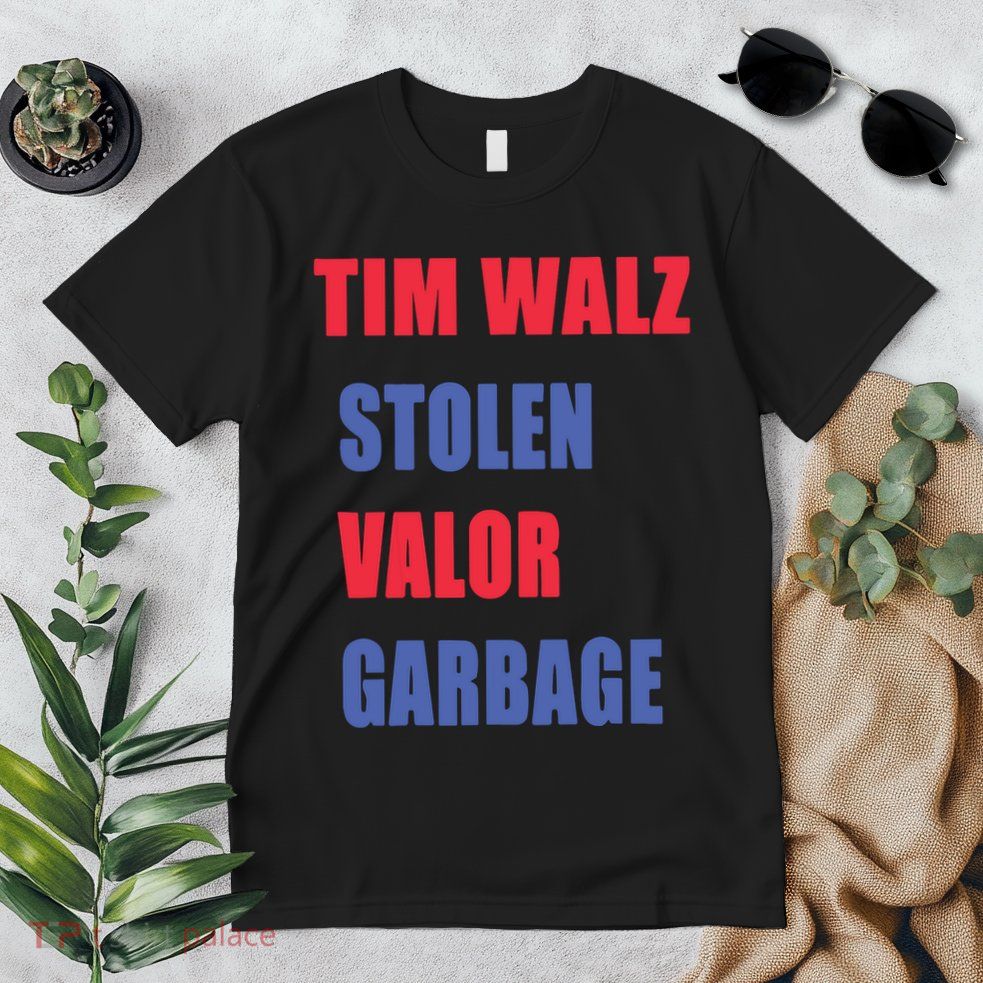Stolen Valor Garbage Tim Walz Premium T-Shirt