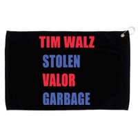 Stolen Valor Garbage Tim Walz Grommeted Golf Towel