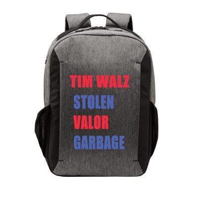 Stolen Valor Garbage Tim Walz Vector Backpack