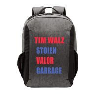 Stolen Valor Garbage Tim Walz Vector Backpack