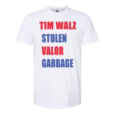 Stolen Valor Garbage Tim Walz Softstyle® CVC T-Shirt