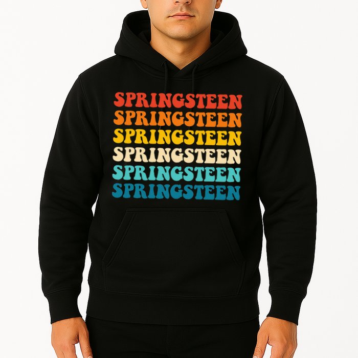 Springsteen Vintage Groovy Retro Party Everyday Casual Hoodie